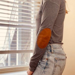 Boatneck Long Sleeve w/ Elbow Patches